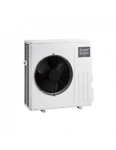Pompa di calore Mitsubishi R32 6 kW Ecodan Hydrotank con accumulo ACS integrato da 170L con unità esterna SUZ-SWM60VA e unità interna Ecodan Hydrotank ERST17D-VM2D per riscaldamento/raffrescamento e produzione di ACS Classe A++