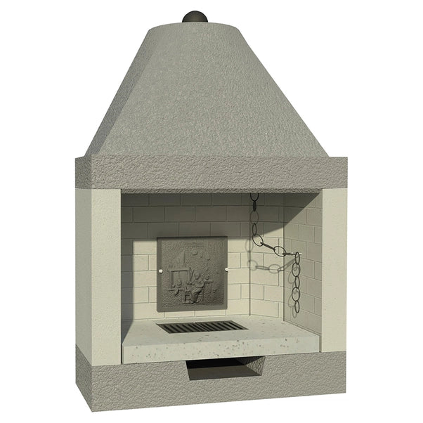 FOCOLARE IN REFRATTARIO M100 135X97X55 CM M100 410 KG CON FONDALE IN GHISA 4,5 KG